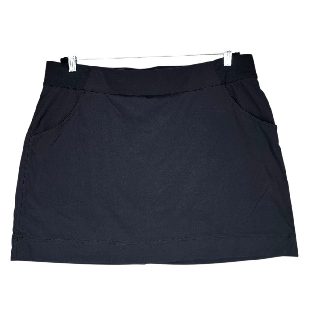 Columbia Omni Shield Skirt sz 1X Women Nylon Black Pocket Tennis Pickleball Golf